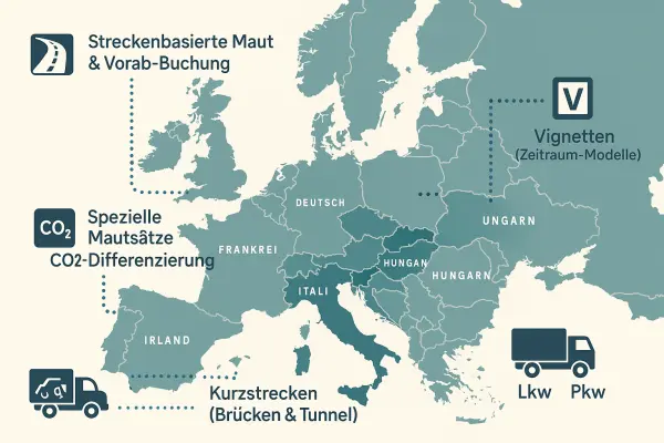 Mautgebühren Europa: Neue Regeln & Optionen für Lkw und Pkw