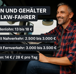 Was verdienen Lkw-Fahrer in Deutschland? Stundenlohn, Gehalt & Spesen