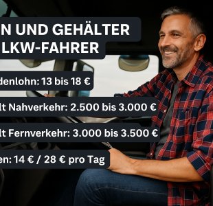 Was verdienen Lkw-Fahrer in Deutschland? Stundenlohn, Gehalt & Spesen