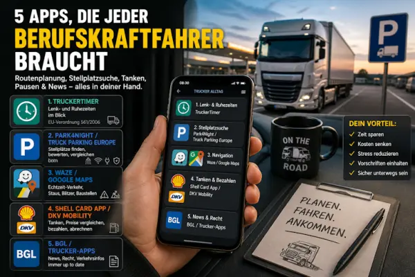 Top 5 Apps, die jeder LKW-Fahrer auf dem Handy haben sollte